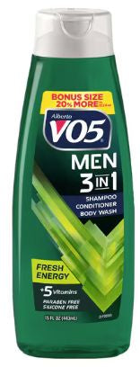 VO5 Men Fresh Energy 3 in 1 Shampoo Conditioner Body wash. 15 oz