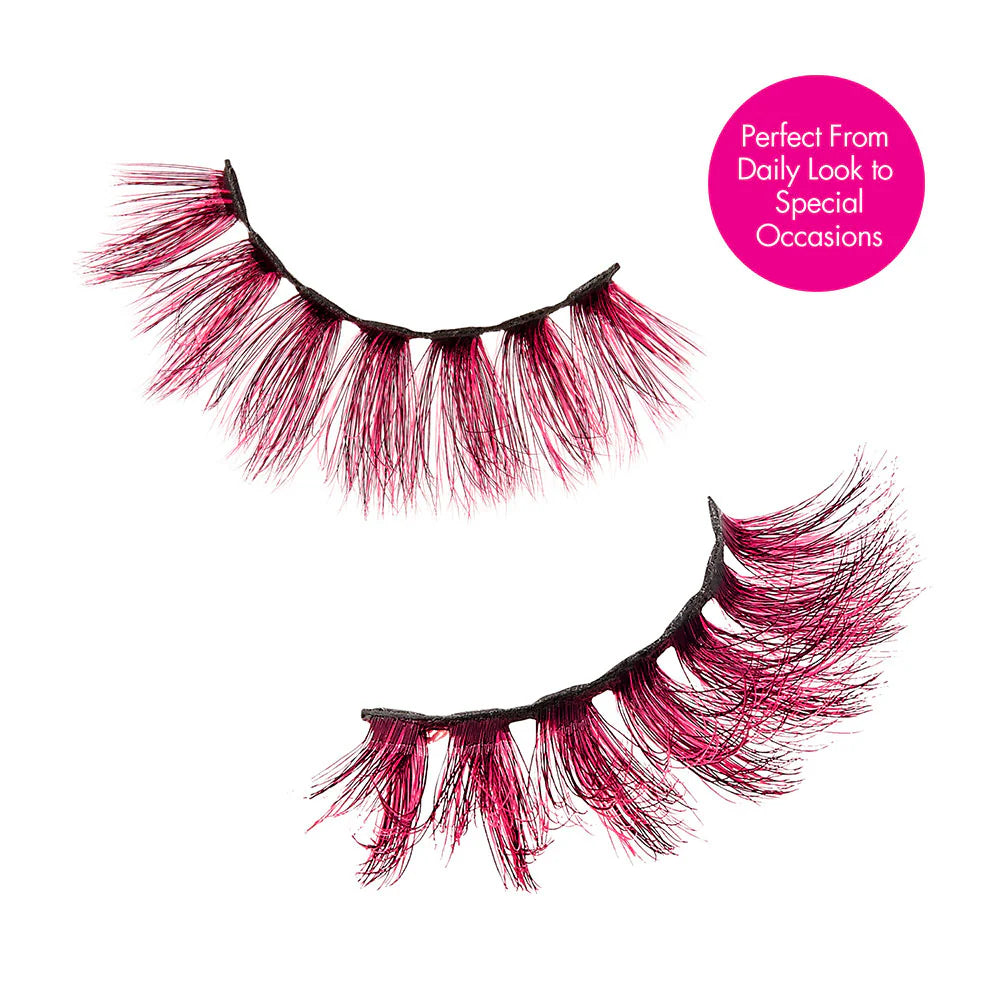I. Envy color couture mixed colored lashes. Crimson. IC05