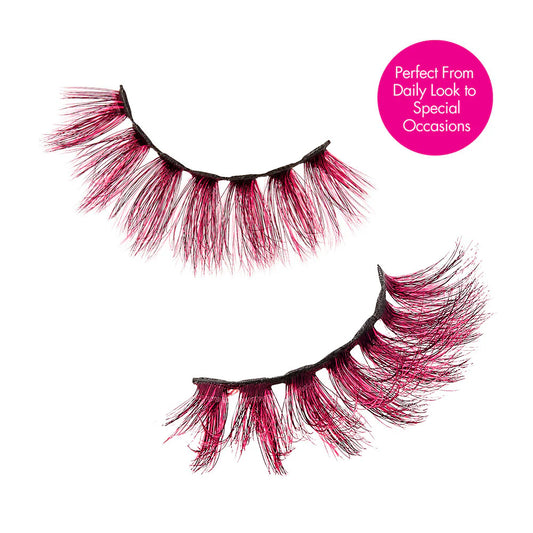I. Envy color couture mixed colored lashes. Crimson. IC05