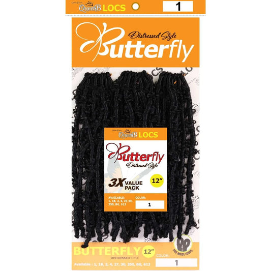 QueenB distressed butterfly locs 3X value pack