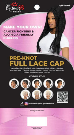 QueenB pre-knot full lace cap. 113 knots. QBFK114