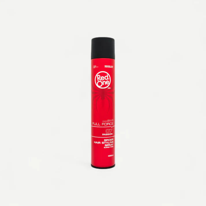 Red one hair styling spray.