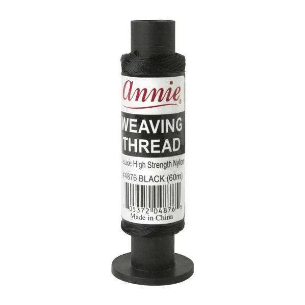 Annie nylon weaving thread 60m. Black. #4876
