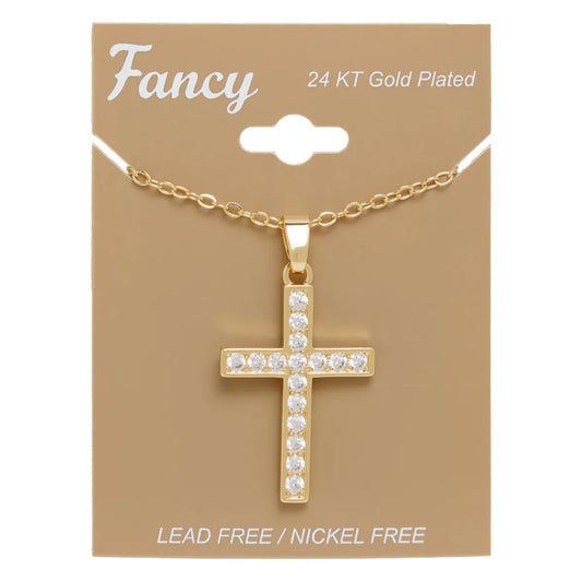 C&L cross charm necklace