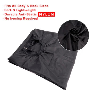 Red by Kiss all purpose salon cape. Black/ nylon. SA03