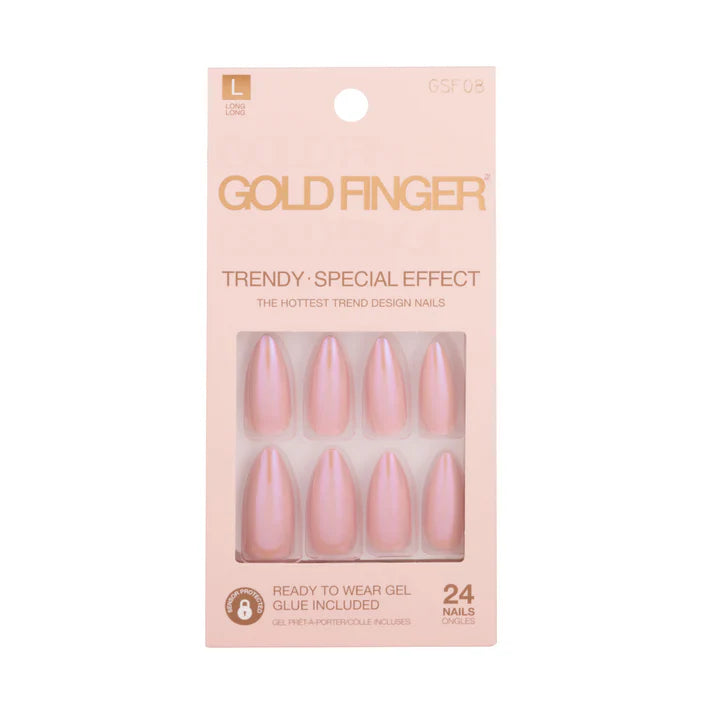 Gold finger special effect nails. 24 nails. GSF08