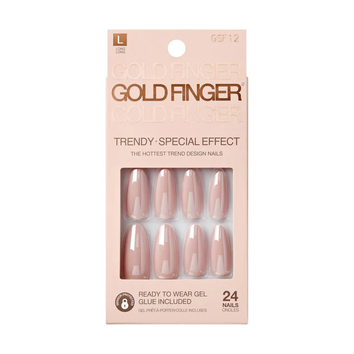Gold finger special effect nails. 24 nails. GSF12