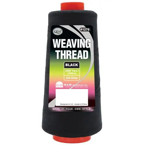 M&M Weaving Thread 2000y black. #1276