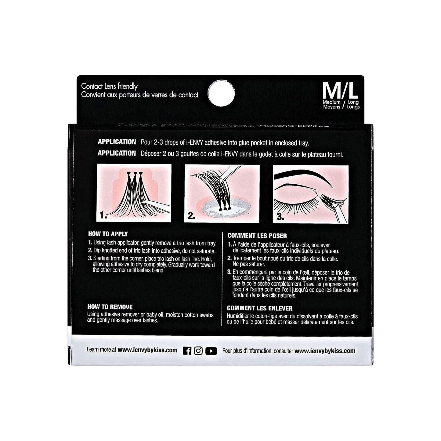 I envy triple black knotted individual lashes. Long. Kpec03tb
