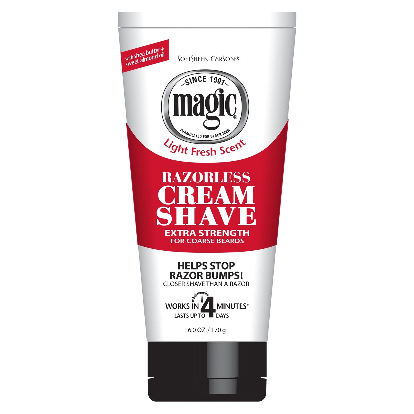 Magic razorless cream shave Extra strength 6 Oz