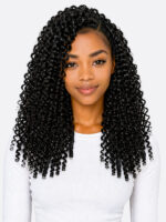 Vivace by Kiss Trenity Invisible feather crochet hair. BURMESE CURL 18”