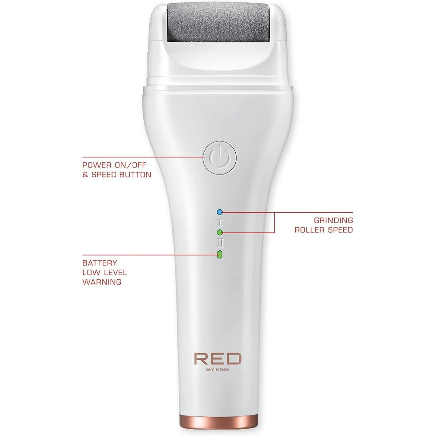 Red by Kiss electric foot callus remover. FCR01