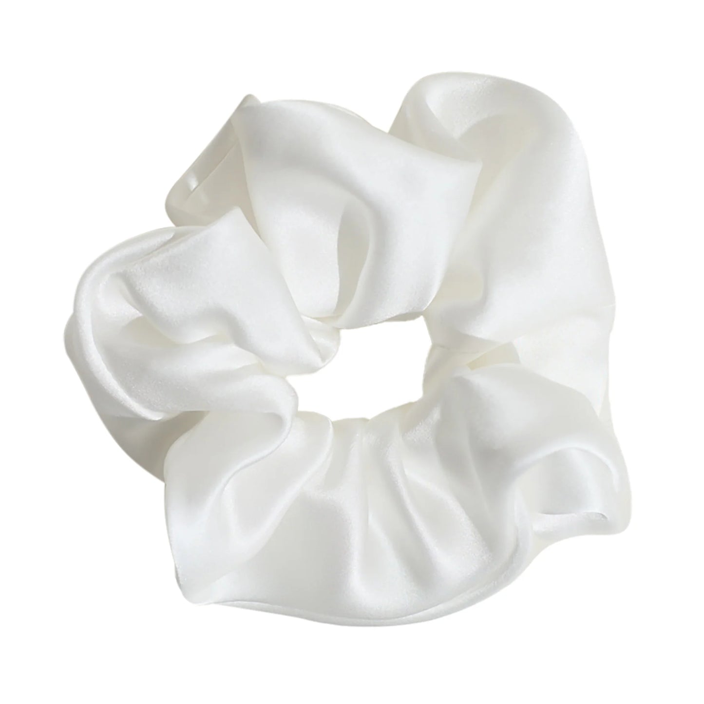 Silk White Hair Tie