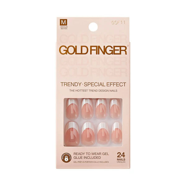 Gold finger special effect nails. 24 nails. GSF11