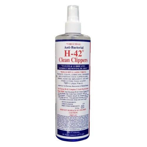 H-42 Clean Clippers Blade Cleaner Spray 16oz