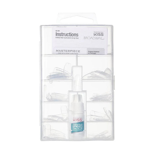 Kiss 100 tips nails. Clear coffin tip. HN01