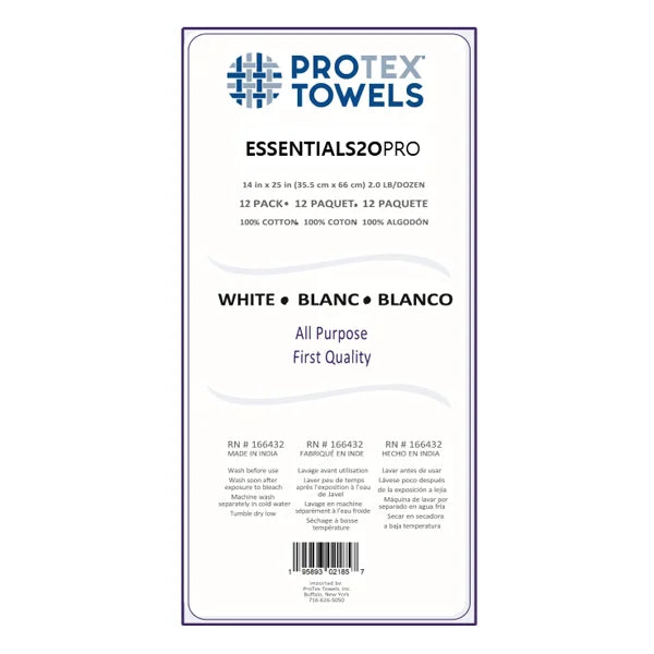 Protex White Towels 12 pack