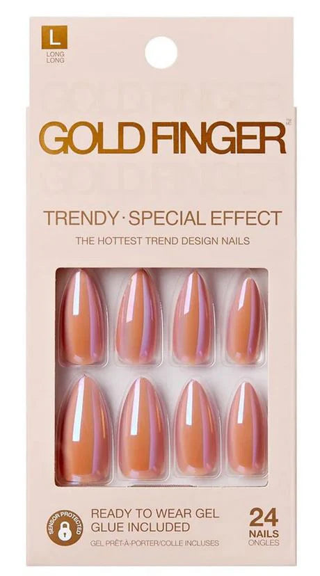 Gold Finger Trrendy nails. GD34