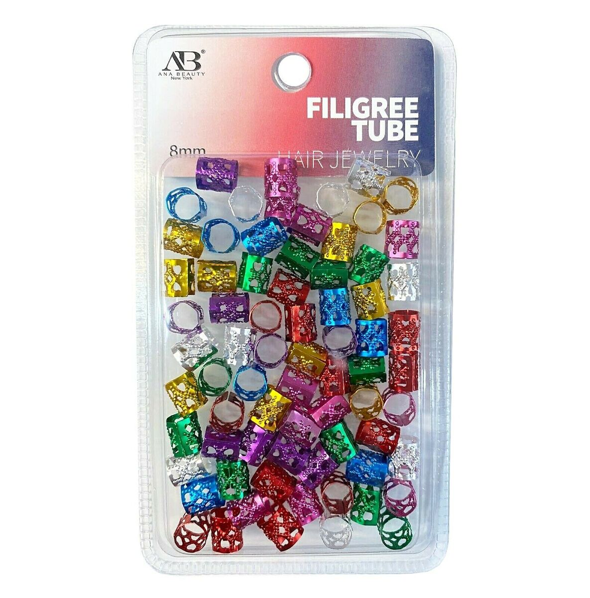 Filigree tube hair jewelry