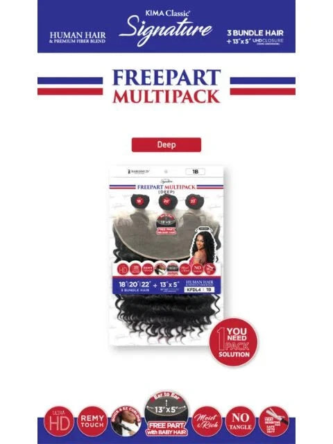 Harlem 125 Kima signature free part multipack deep. 18"20"22"+13x5 closure. KFDL4