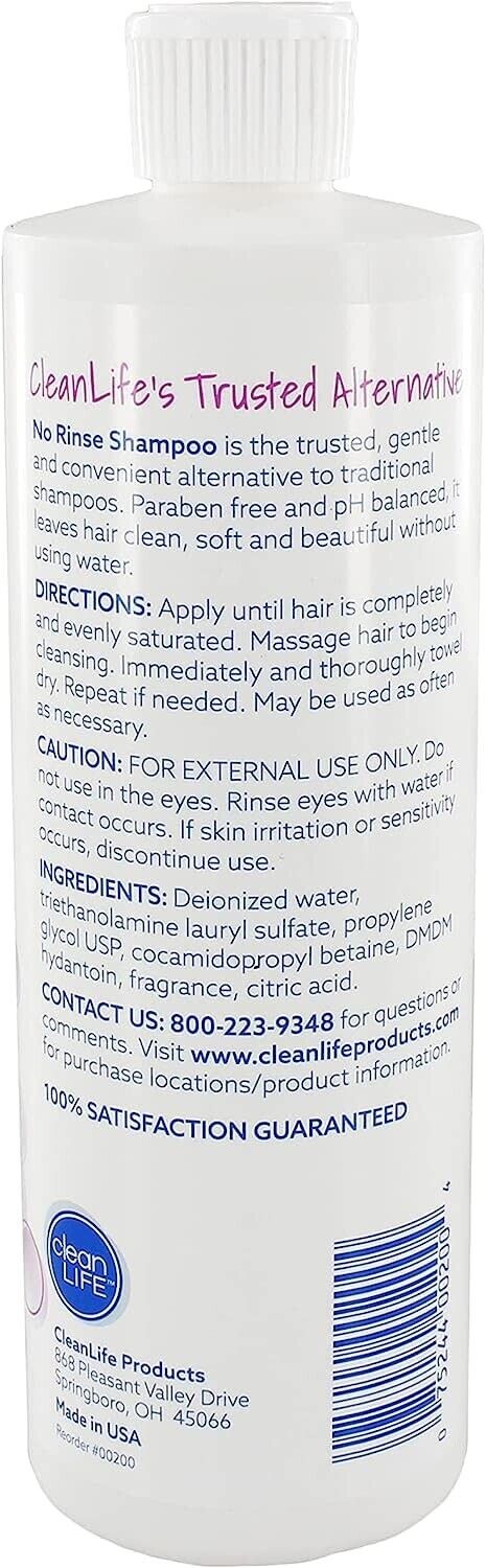 No Rinse Shampoo 8 oz