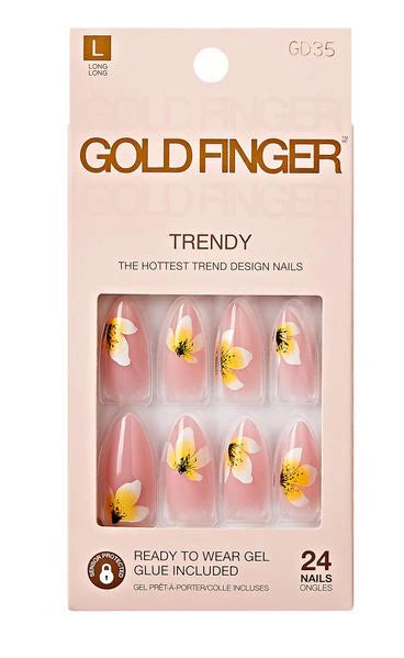 Gold Finger Trrendy nails. GD35