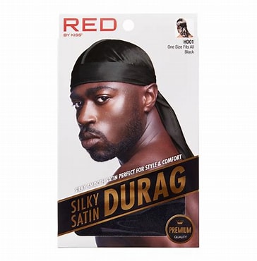 Red by kiss silky satin durag black. HD11