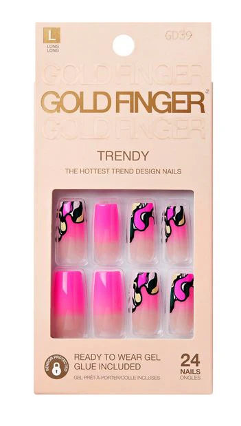 Gold Finger Trrendy nails. GD39