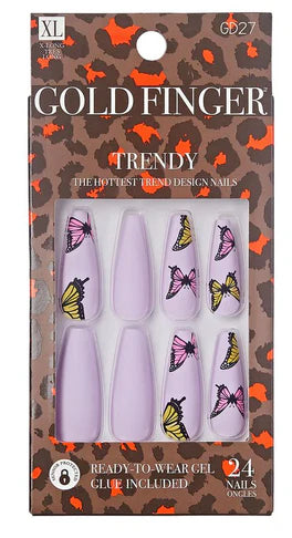 Gold Finger Trrendy nails. GD27