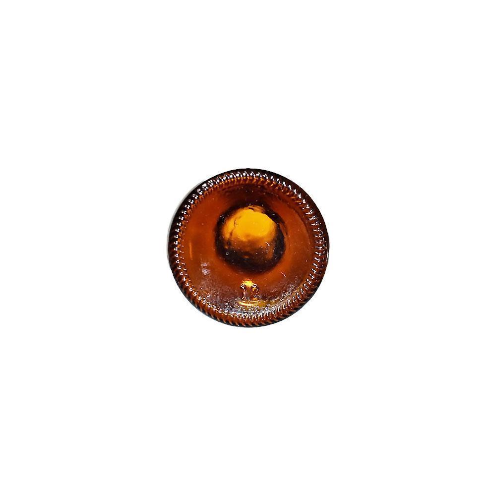 1 oz. Amber Boston Round with Black Cream Pump (20/400) (V7) (V15)