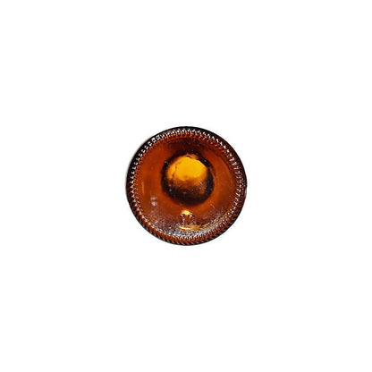 1 oz. Amber Boston Round with Black Cream Pump (20/400) (V7) (V15)