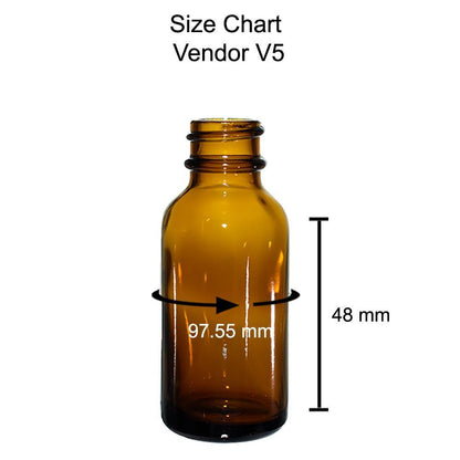 1 oz. Amber Boston Round with Black Fine-Mist Sprayer (Smooth) (.16 ml Per Spray) (20/400) (V5) (V20)