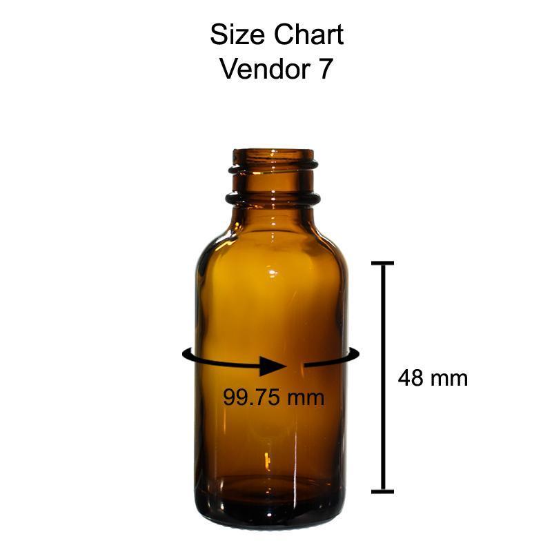 1 oz. Amber Boston Round with Black Fine-Mist Sprayer (Smooth) (.16 ml Per Spray) (20/400) (V7) (V20)
