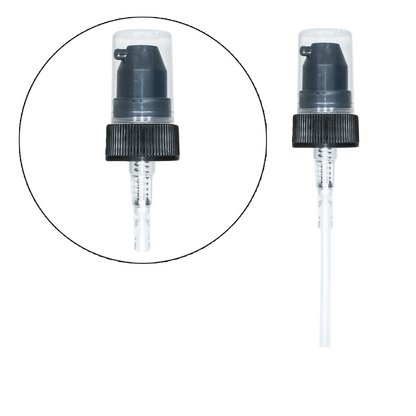 1 oz. Amber Boston Round with Black Treatment Pump (20/400) (V23) (V20)