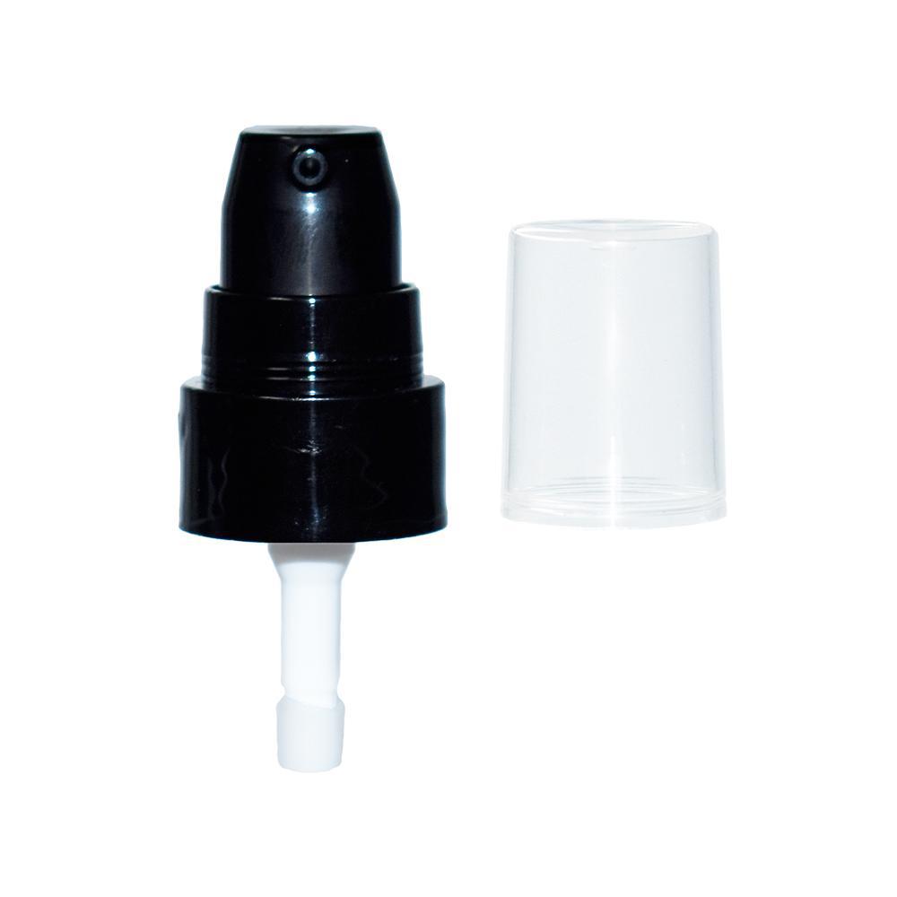 1 oz. Amber Boston Round with Black Treatment Pump (20/400) (V8) (V15)