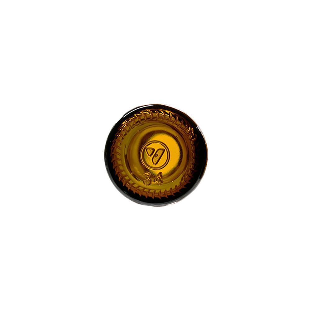 1 oz. Amber Boston Round with White Child-Resistant Cap (20/400) (V5) (V6)