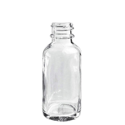 1 oz. Clear Boston Round with Black Child-Resistant Dropper (20/400) (V20) (V8)