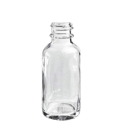 1 oz. Clear Boston Round with Black Child-Resistant Dropper (20/400) (V8) (V8)