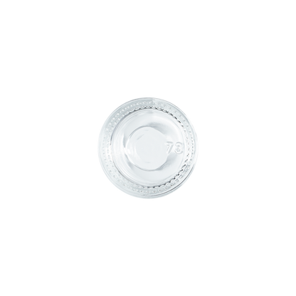 1 oz. Clear Boston Round with Black Cone Lined Cap (20/400) (V23) (V10)