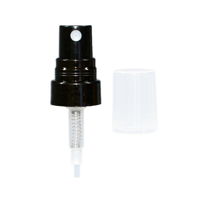 1 oz. Clear Boston Round with Black Fine-Mist Sprayer (Smooth) (.16 ml Per Spray) (20/400) (V20) (V20)