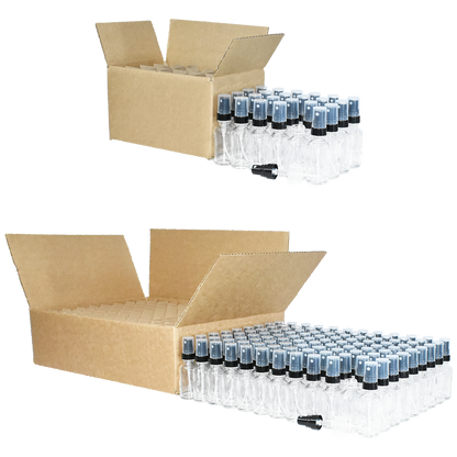 1 oz. Clear Boston Round with Black Fine-Mist Sprayer (Smooth) (.16 ml Per Spray) (20/400) (V23) (V20)