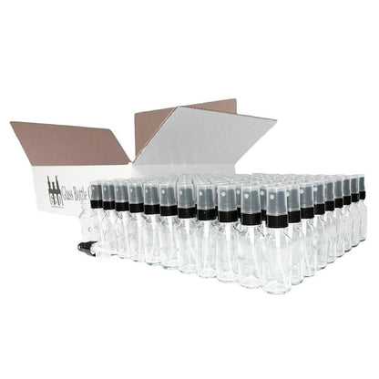 1 oz. Clear Boston Round with Black Fine-Mist Sprayer (Smooth) (.16 ml Per Spray) (20/400) (V4) (V20)