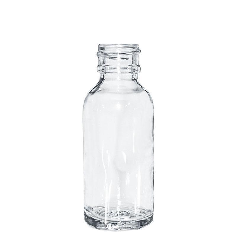 1 oz. Clear Boston Round with Black Fine-Mist Sprayer (Smooth) (.16 ml Per Spray) (20/400) (V4) (V20)