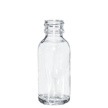 1 oz. Clear Boston Round with Black Fine-Mist Sprayer (Smooth) (.16 ml Per Spray) (20/400) (V4) (V20)