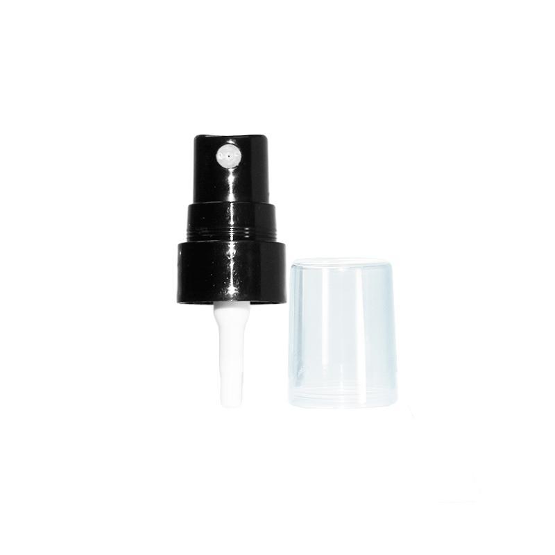 1 oz. Clear Boston Round with Black Fine-Mist Sprayer (Smooth) (.16 ml Per Spray) (20/400) (V4) (V20)