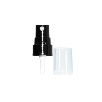 1 oz. Clear Boston Round with Black Fine-Mist Sprayer (Smooth) (.16 ml Per Spray) (20/400) (V4) (V20)
