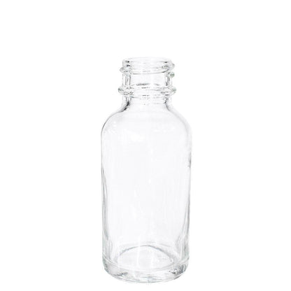 1 oz. Clear Boston Round with Black Fine-Mist Sprayer (Smooth) (.16 ml Per Spray) (20/400) (V8) (V20)