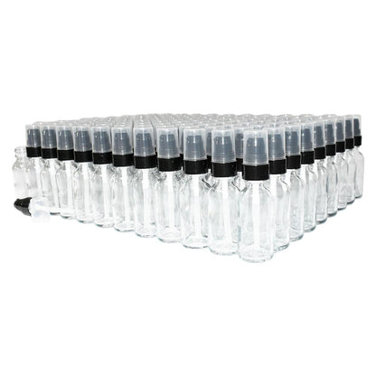 1 oz. Clear Boston Round with Black Treatment Pump (20/400) (V4) (V15)