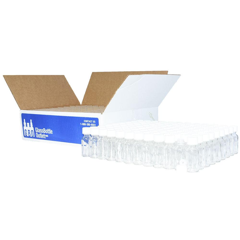 1 oz. Clear Boston Round with Reducer and White Child-Resistant Cap (20/400) (V7) (V1)