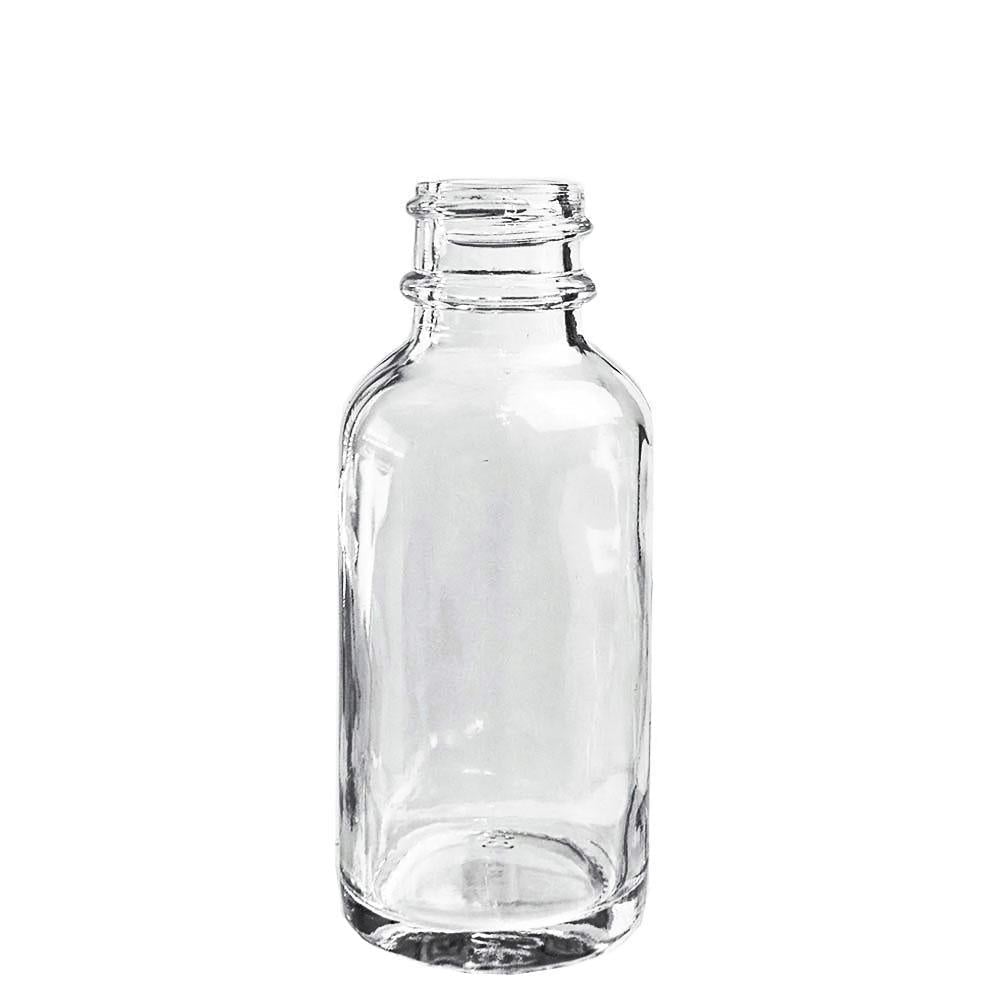1 oz. Clear Boston Round with Reducer and White Child-Resistant Cap (20/400) (V7) (V1)
